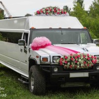свадебные украшения на лимузин хаммер
